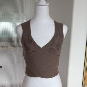 Abercrombie & Fitch Brown Ribbed Tank Top